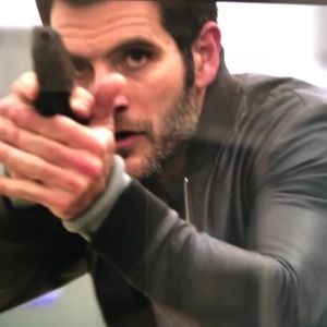 ALL SAINTS Mower Leather Bomber Jacket. Grey.